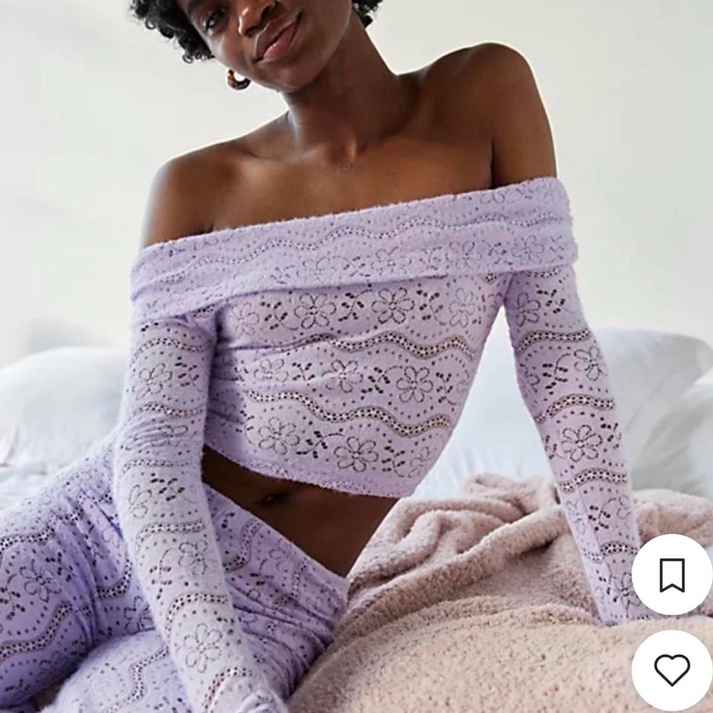 Urban Outfitters Lavender Lace Crop Top